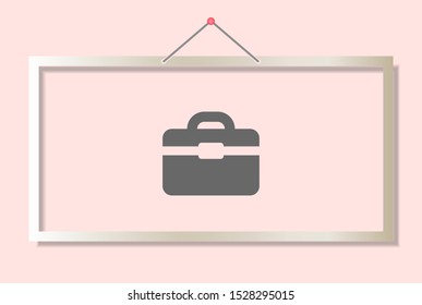 Vector icon bag 10 EPS . Lorem Ipsum Illustration design