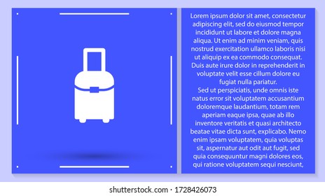 Bolsa de icono del vector 10 EPS . Lorem Ipsum Diseño de ilustración