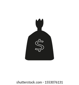 vector icon with bag with dollar symbol