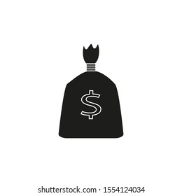 vector icon with bag with dollar symbol