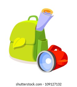 saco de ícone de vetor e lâmpada