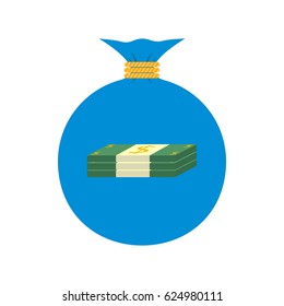 Vector. The icon. Bag with money Dollar