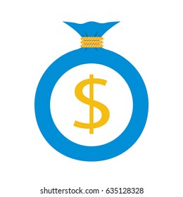Vector. The icon. Bag with money Dollar