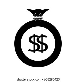 Vector. The icon. Bag with money Dollar