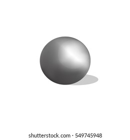 Vector icon ball metall