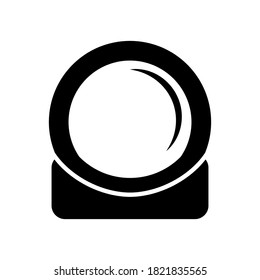 Icono vectorial de la bola en el soporte aislado en un fondo blanco.