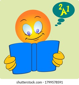 vector icon ball reading book
