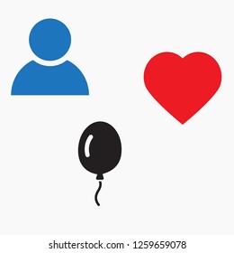 Vector icon balloon inflatable 10 EPS
