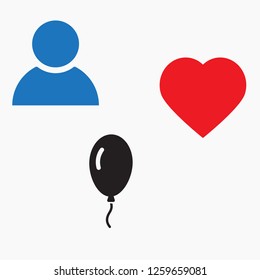 Vector icon balloon inflatable 10 EPS