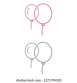 Vector icon balloon inflatable 10 EPS