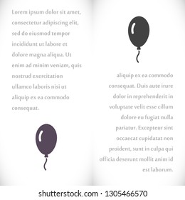 Vector icon balloon inflatable 10 EPS