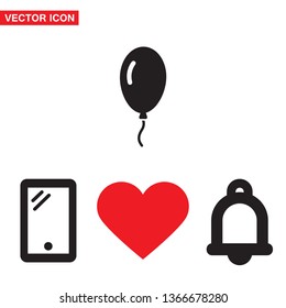 Vector icon balloon inflatable 10 EPS