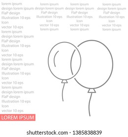 Vector icon balloon inflatable 10 EPS . Lorem Ipsum Illustration design