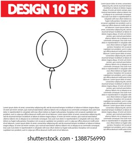 Vector icon balloon inflatable 10 EPS . Lorem Ipsum Illustration design
