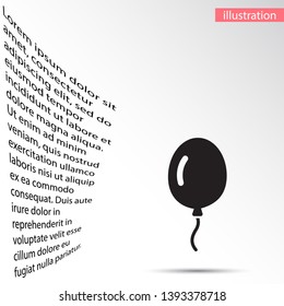 Vector icon balloon inflatable 10 EPS . Lorem Ipsum Illustration design