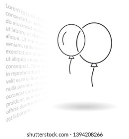 Vector icon balloon inflatable 10 EPS . Lorem Ipsum Illustration design