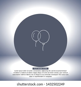 Vector icon balloon inflatable 10 EPS . Lorem Ipsum Illustration design