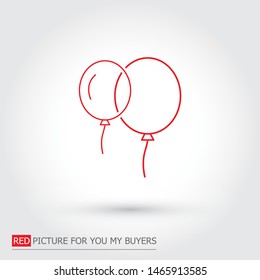 Vector icon balloon inflatable 10 EPS  