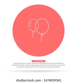 Vector icon balloon inflatable 10 EPS . Lorem Ipsum Illustration design