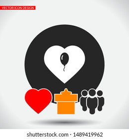 Vector icon balloon inflatable 10 EPS . Lorem Ipsum Illustration design