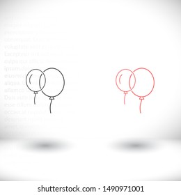Vector icon balloon inflatable 10 EPS . Lorem Ipsum Illustration design