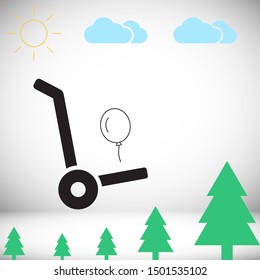 Vector icon balloon inflatable 10 EPS . Lorem Ipsum Illustration design
