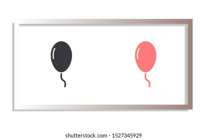 Vector icon balloon inflatable 10 EPS . Lorem Ipsum Illustration design