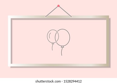 Vector icon balloon inflatable 10 EPS . Lorem Ipsum Illustration design