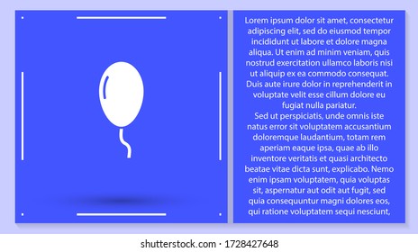 Vector icon balloon inflatable 10 EPS . Lorem Ipsum Illustration design