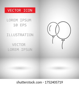 Vector icon balloon inflatable 10 EPS . Lorem Ipsum Illustration design