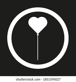 Vector icon balloon in rope color white