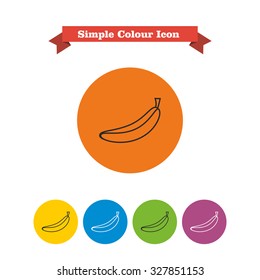 Vector icon of banana