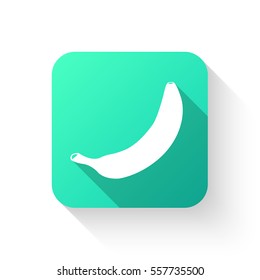 Vector icon banana. Made in the style of a plane on a white background. Summer tropical fruit illustration on the theme of healthy eating for your project.