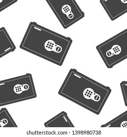 Vector icon bank safe. Safe for storing documents, money seamless pattern on a white background.