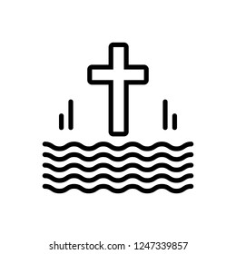 Vector icon for baptized