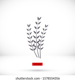 Vector icon barley, design illustration for web barley. Flat style barley corn