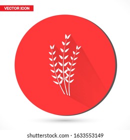 Vector icon barley, design illustration for web barley. Flat style barley corn