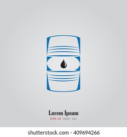 Vector icon barrels of oil. Oil Barrel icon or sign. Icon barrels of oil vector illustration. Barrels of oil vector picture.