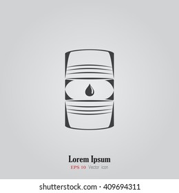 Vector icon barrels of oil. Oil Barrel icon or sign. Icon barrels of oil vector illustration. Icon barrels of oil picture. Barrels of oil illustration.