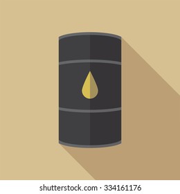 Vector icon barrels of oil. Flat illustration