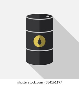 Vector icon barrels of oil. Flat illustration