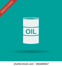 Vector icon barrels of oil. Flat illustration EPS