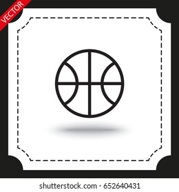 Vector icon of basketball