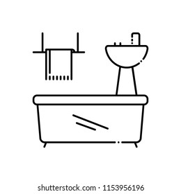 Vector icon for bathroom appliances