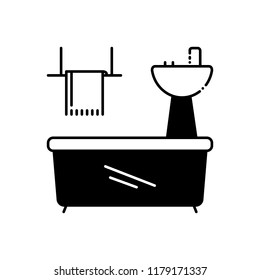 Vector icon for bathroom appliances