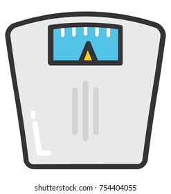 Vector icon of a bathroom scale