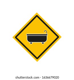 vector icon, bathtub on white background
