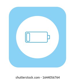 icono vector, símbolo de batería agotado en fondo blanco