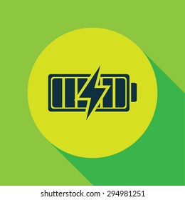 Vector icon battery Illustration, Flat design style