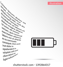 vector icon battery . Lorem Ipsum Illustration design